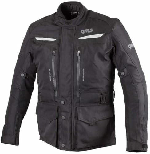 GMS Gear Motorrad Textiljacke, schwarz, XL | Atmungsaktiv