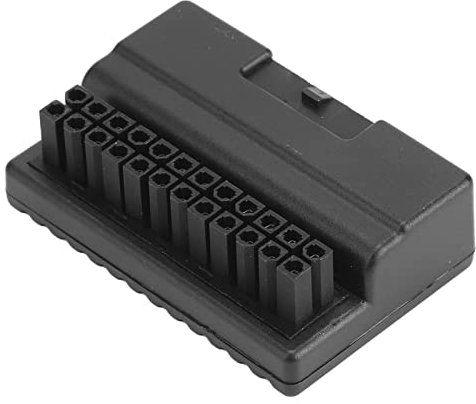 ATX 24 Pin Buchse auf 24 Pin Stecker 90 Grad Netzteil mit FR4 Glasfaserplatine, Isolierschale, Motherboard Adapter für Desktop PC Netzteil, ATX Motherboards