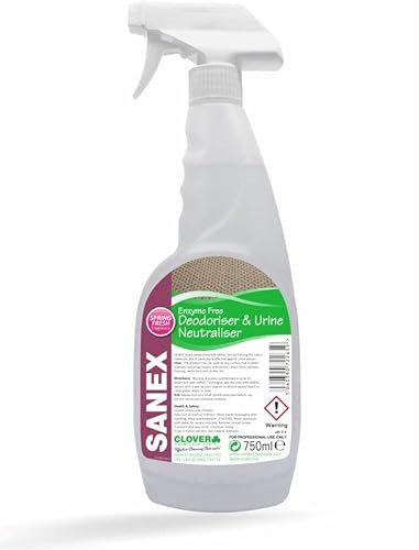 Sanex Spring Fresh Urine Neutraliser Cleaner for Floors, Carpets, Hard Surfaces, Mattresses, Waste Bins and Chutes 750 Milliliters