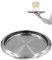 Stephans Möbelbörse Profi Gastronomie Serviertablett aus rostfreiem Edelstahl - Gastrotablett, Dekotablett, Kerzentablett, Teller - rundes Tablett Ø35cm