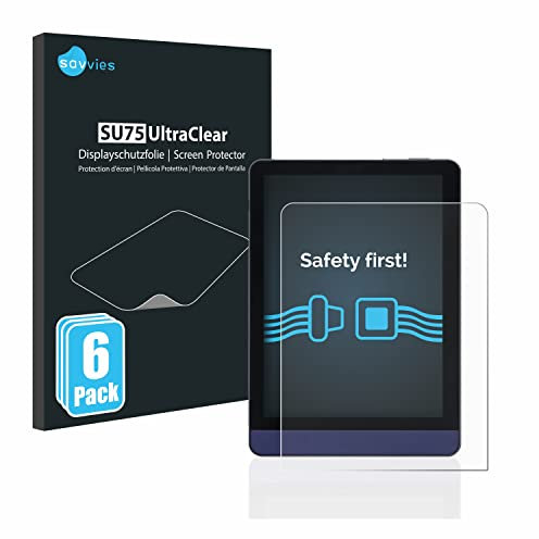 Savvies 6 Stück Schutzfolie für Meebook M6 6 Displayschutz-Folie Ultra-Transparent