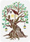 FINGERINSPIRE Baumhaus Schablone Zum Bemalen, 29.7x21 cm, Ausgehöhlter Baum Des Lebens, Wiederverwendbare Kunststoff Blockhaus Treppenhaus Laternen Bastelschablone Für Die Wand, Papier, Fotoalbum