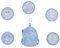 BECKMANN Button Bag Unicorn Princess Ice Blue