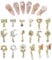 Dangle Nail Charms,18PCS Luxury Heart Flower Moon Butterfly Pearl Bow Nail Gems,3D Gold Silver Alloy Metal Nail Rhinestones and Gems Nail Jewelry for Nail Art Design Decoration (Gold & Silver)