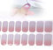 Xumann 22PCS Semi Cured Gel Nails Stickers, Long Lasting Semicured Nail Strips, French Gradient Sticker Set