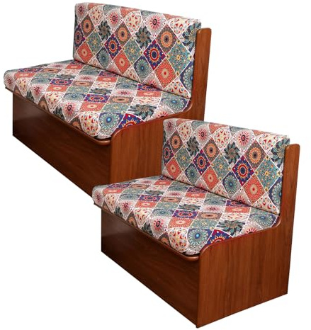 KRFOONN 05 Kissenbezüge für Wohnmobile, dehnbar, Ersatz-Couchkissen-Schonbezüge, waschbar, Zweisitzer-Schonbezüge für Reiseanhänger, Couch, inklusive 2 Rückenlehnenbezügen und 2 Bänken, 05