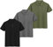 YUSHOW 3er Pack Poloshirt Herren Kurzarm Waffel Shirt Männer Hemd Leicht Freizeit Tennis Poloshirts für Herren Sommer Golf Polo Shirts