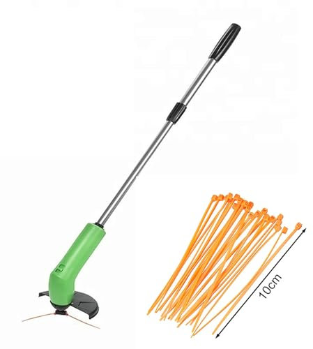 FfiMe Grass trimmer cordless,weed sweeper,Portable Garden Grass Trimmer Mini Lawn Mower Cropper Home Garden Electric Tools Portable Garden Trimmer for yard lawn green