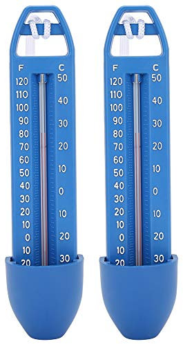 Schwimmtemperatur 18 × 10 × 5 2 Stück 16. 5 x 3. 7 cm schwimmendes Poolthermometer Pool Spa Thermometer Pooltemperatur mit Quelltemperatur
