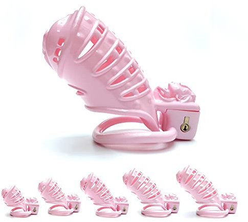 sexy rosa innere Wandspikes Männliches Keuschheitsgerät, Keuschheitskäfig, Keuschheitsgürtel, Keuschheitsgeräte Käfig, Penisring, Keuschheitsring Erwachsener Schloss for Männer,Keuschheitsgürtel(X-La