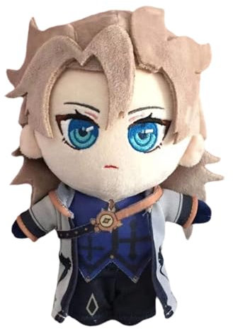 KUKUShining Genshin Impact Plüsch, 20cm Anime Figur Kuscheltier Weiches Cartoon Spielzeug Süße Stoffpuppe for Fans Geburtstagsgeschenke(Albedo)
