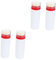 VICASKY 4 Stück Puderquaste Babypuderflaschen Pulver Flasche Puffer Babyflasche Körperpuderhalter Talk Babypuder in Reisegröße Puffs Nachfüllbare Reiseflasche Abs Bebe Plastik Weiß