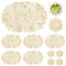NAROSEBE 6 Pezzi Tovagliette Natalizie 45x30cm e 6 Sottobicchieri Natalizi Fiocco di Neve Tovagliette Natalizie Dorate Tovagliette Natalizie Lavabili per Decorazione Tavolo Festa di Natale
