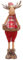 Weihnachtsfigur Rentier Elch Teleskopbeine Deko Rentier mit Teleskopbeinen Dekoidee in Winter Weihnachten niedlich mit Mütze und Schal Weihnachtsdekoration rot Typ3