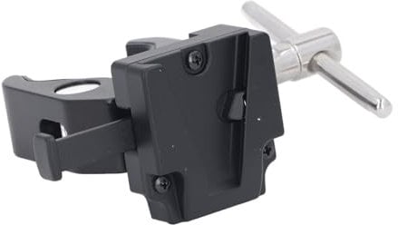 Msiud V Mount Battery Adapter Clamp, Mounting Lighting Stand Support Rod Mini Plate Lock Crab Shaped Camera Power Supply Quick Release Came Large Open Angle Screw Holes Tripod Universal