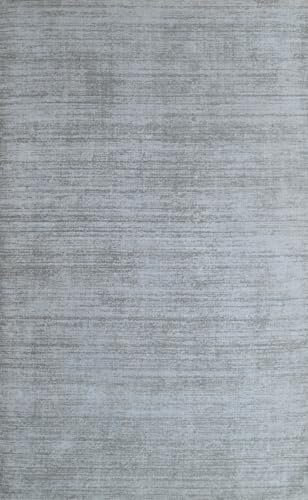 Handgewebter Teppich 150x240 Grau Glanzoptik Viskose Flach Wohnzimmer SH113