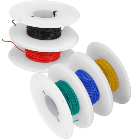 Kichvoe 5Rotoli Cavo Flessibile Filo Isolato Ad Alta Temperatura per Riparazioni Elettriche Modellismo