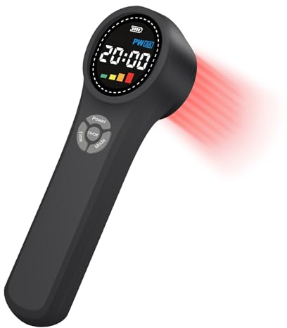 Thérapie par lumière rouge proche infrarouge Toponechoice, 4 x 980 nm + 4 x 810 nm + 16 x 660 nm, appareil portable de luminothérapie rouge pour soulager la douleur, bâton de luminothérapie rouge pour