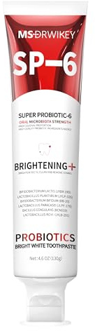 MSDRWIKEY SP-6 Whitening & Fresh Breath Zahnpasta - Mit 6 Probiotika für gesunde Zähne und langanhaltend frischen Atem, Fluoridfrei, 130g
