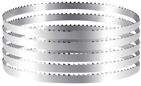 VEVOR Lame de Scie à Ruban 1832x12,7x0,5 mm 4 TPI Dents Affûtées Trempées 18 HRC Acier Carbone Haute Résistance Lame Remplacement Compatible Principales Marques de Scies à Ruban pour Travail du Bois