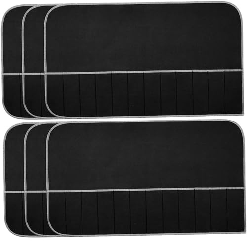 Uanqfegy Anti-Tarnish Silver Storage Bags, 6-Pack 12-Slot Foldable Flatware Organizer with Ribbon for Kitchen Utensils