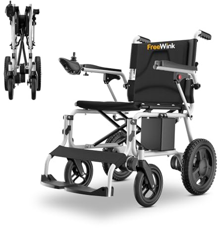 Electric Wheelchairs for Adults 16.8 Kg, 20km Long Range, Airport Approved Folding Electric Wheelchair,125 Kg Capacity, Suitable for All Terrains,Ideal for Elderly & Disabled