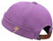 Clape Docker Leon Beanie Cap Rolled Cuff Retro Brimless Hat Strapback Skullcap Sailor Cap Unique Street Casual Cotton Brim-Less Cap, Retro-Purple, 21-23.6 inches / 54-60cm (Adjustable)