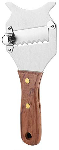 GOTOTOP Coupe-Truffe en Acier Inoxydable/Rasoir à Fromage au Chocolat avec Lame réglable et poignée en Bois pour Cuisson au Chocolat de gâteau de Cuisine