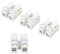 Aiqeer 68 Pezzi CH2 Connettore Molla Rapido, Morsetto a Molla Connettore, Morsettiera Molla Rapido, Collegamento per Cablaggio Elettrico e Alimentazione Illuminazione (Bianco)