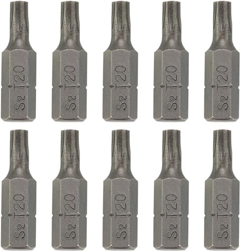 10 TORX Bits TX aus S2 Stahl T20 Schraubendreher Bit-Satz