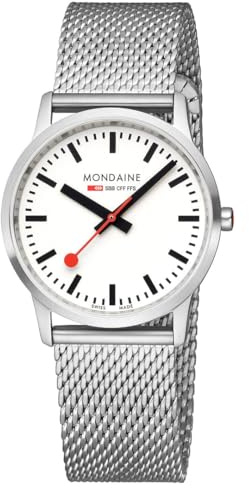 Mondaine Simply Elegant Armbanduhr – Minimalistisches Design, Edelstahl, 6mm Höhe – Klassische Business- und Freizeit-Uhr – Elegant und hochwertig