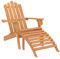 vidaXL Akazienholz Massiv Adirondack Gartenstuhl mit Fußstütze Liegestuhl Deckchair Gartenliege Sonnenliege Gartenmöbel Klappstuhl Holzstuhl