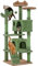 Yaheetech Arbre à Chat Cactus 138 cm Tour pour Chat Multiniveau avec Poteaux en Sisal Cachettes Perchoirs Rampe Jouets Maison pour Chats en Tissu Moppy Vert et Brun