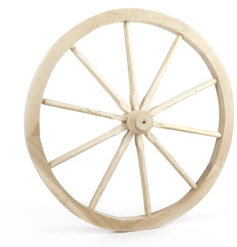 Deko Western-Wagenrad aus Holz 80 cm