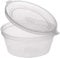 50 X Takeaway Containers With Lids Clear Round Plastic Food Containers,Leakproof Seasoning Box, Deli Pots For Dip Ketchup Chutney Microwave, Freezer And Dishwasher Safe In Size 2oz
