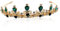 MAGICLULU Strass-Krone fasching kopfbedeckung fasching kopfschmuck Festliche Kopfbedeckung grünes Haarbänder Stirnband Haarschmuck die Krone Tiara Partykrone dekorative Braut