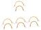 MAGICLULU 4sets Elegant Cane Handle Tea Pot Teapot Handles Replacement Easy to Install Replaceable Grip 2pcs*4