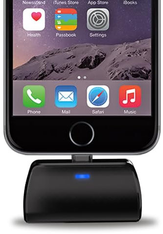 BOANV 2500mAh Mini Keychain Portable Charger(2024 New Model) for iPhone, Built in Mini Power Bank (iOS), Small Fast Charging Battery Pack for iPhone 6/6S/7/8/X/11/12/13/13 Pro/13 Pro Max