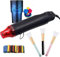 Deuvuo Mini Pistola Termica,Pistola Aria Calda Professionale 300W per Fai da Te, Artigianato, Rimozione Vernice, Resina, Progetti Creativi – Pistola Termica ad Aria Calda Portatile e Potente (Nero)