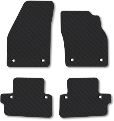 Volvo C70 [Manual] (2006-2011) 5mm Rubber Car Mats Compatible with Accessories Premium Durable Tailored Fit Heavy-Duty Floor Mats Set Accessory Waterproof Durable Custom Fit Water Resistant Easy-Clean