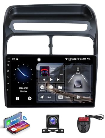 Android 13 Autoradio per Fiat Grande Punto Linea 2007-2012 Radio Carplay Android Auto Touchscreen 9 Pollici 2 DIN Navigazione GPS Bluetooth FM RDS Radio SWC Telecamera Retromarcia(NF-5)