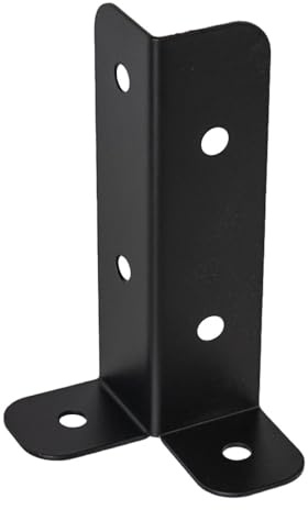 Heavy Duty Black Pergola Bolt Down Post Support | Wooden Post Corner Bolt Down Bracket (45mm)