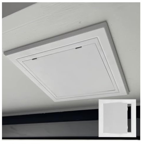 Trampilla Pladur Paneles de Acceso para Paneles de Yeso, Panel de Acceso para Techo, Puerta de Acceso de Plástico Resistente de 30 X 30 Cm, Cubierta de Acceso A Pared Blanca para Mantenimiento(10x15cm