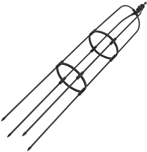 SEWOART Rankgitter Gartenobelisk aus Metall 120cm für Kletterrosen und Zimmerpflanzen mit Erdspieß Stabiles Rankgitter für Balkon und Garten