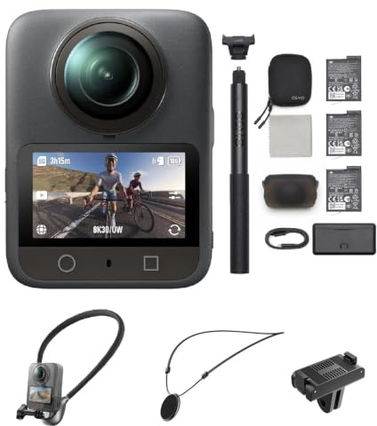 DJI Osmo 360 Nackenhalterung Combo, 360 Kamera ideal für Vlogger | 3 Akkus, Action-Kamera mit 1-Zoll 360° Aufnahmen, Natives 8K 360° Video, 170° Sichtfeld