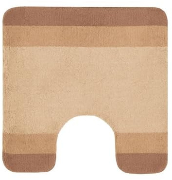 Spirella – Balance Polyester-Badematte – rutschfest – 55 x 55 cm – Bahamas Beige – Maschinenwaschbar bei 40 °C – 90% Polyester, 10% Acryl – Komfort und Sicherheit