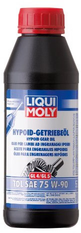 LIQUI MOLY Hypoid-Getriebeöl (GL4/5) TDL SAE 75W-90 | 500 ml | Getriebeöl | Art.-Nr.: 1406, farblos