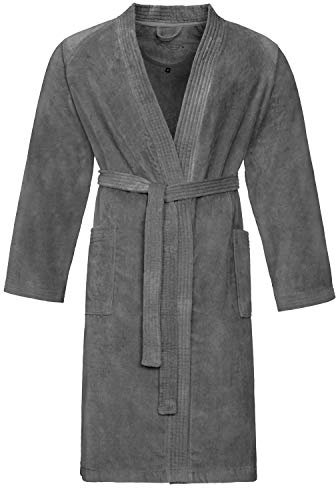 Vossen Damen Dallas Bademantel, Grau (Flanell 740), 50 (XL)