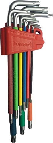 Fumasi 240404 Set Chiavi a Brugola, Multicolore, Set di 9 Pezzi