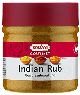 Kotanyi Gourmet Indian Rub Gewürzzubereitung , orientalisch-indische Kombination, fruchtig-pikant, 400 ml, ca. 240g